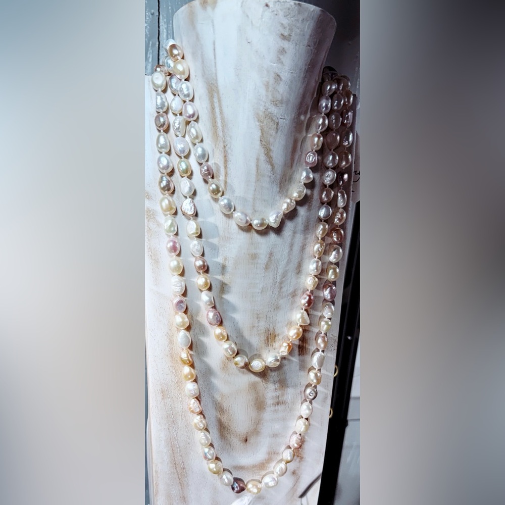 Lush Potato Pearls on a long strand